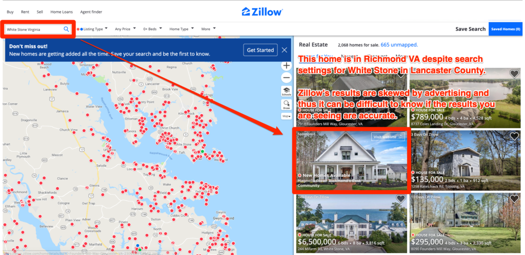 Zillow display page